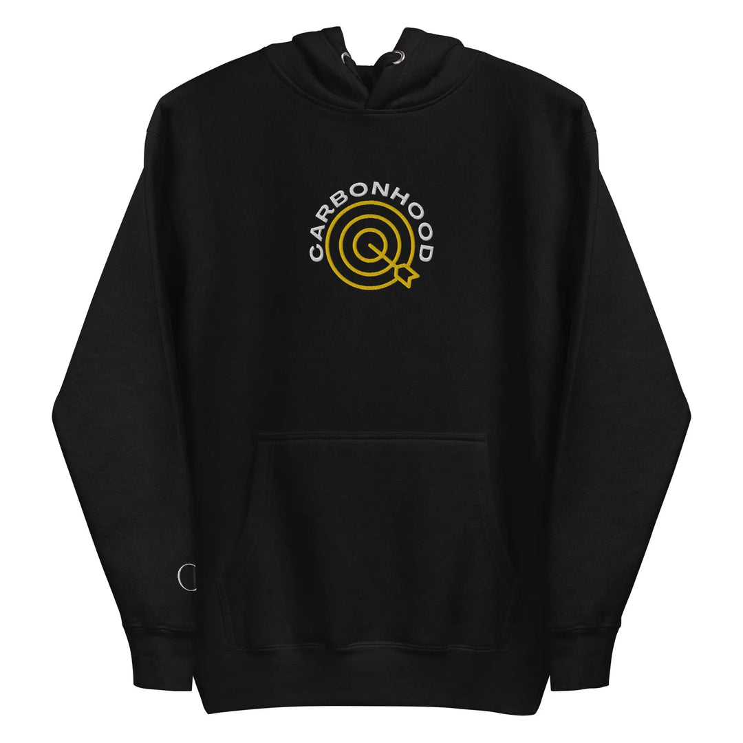 Carbon Hood Bulls Eye | Embroidered Hoodie GeorgeKenny Design