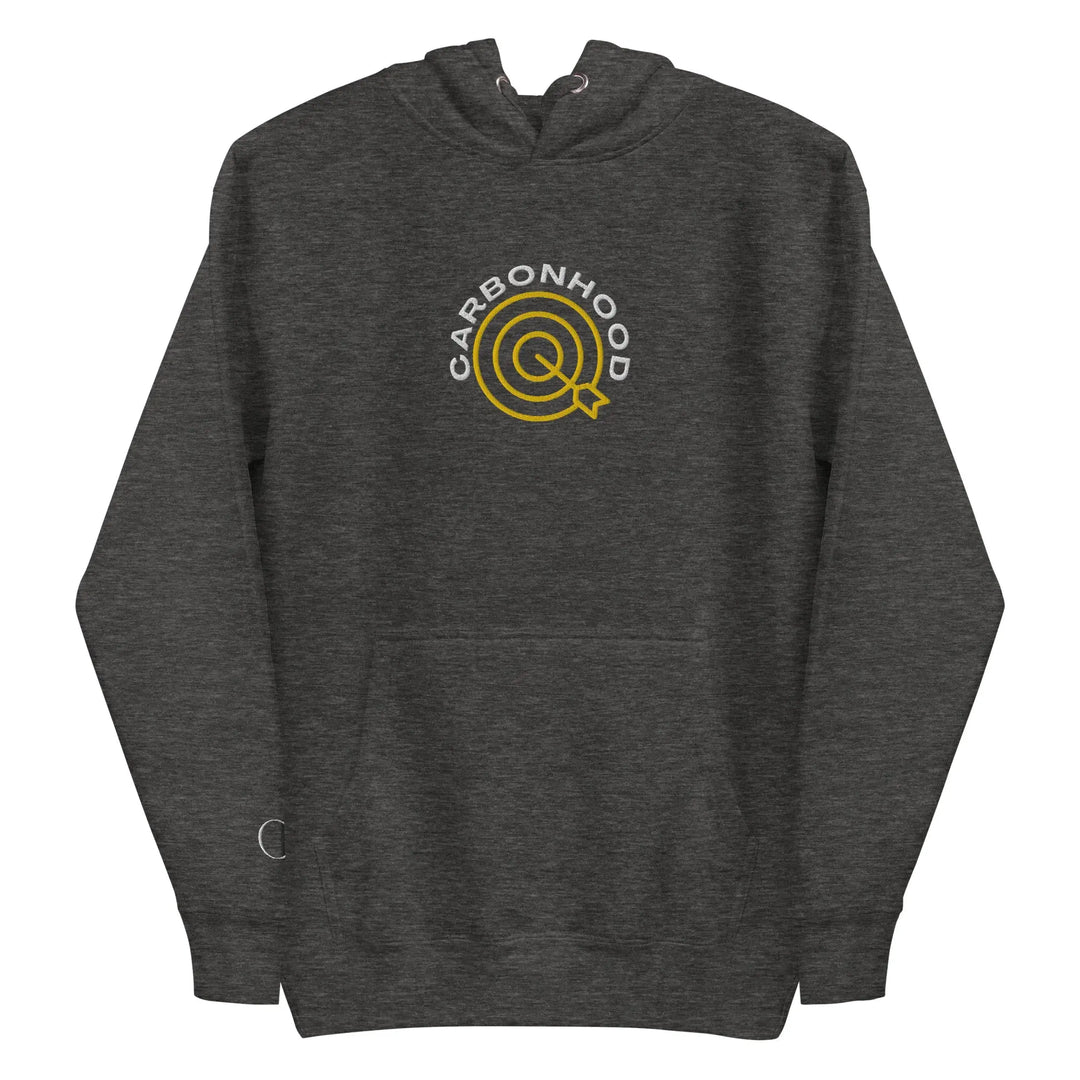 Carbon Hood Bulls Eye | Embroidered Hoodie GeorgeKenny Design