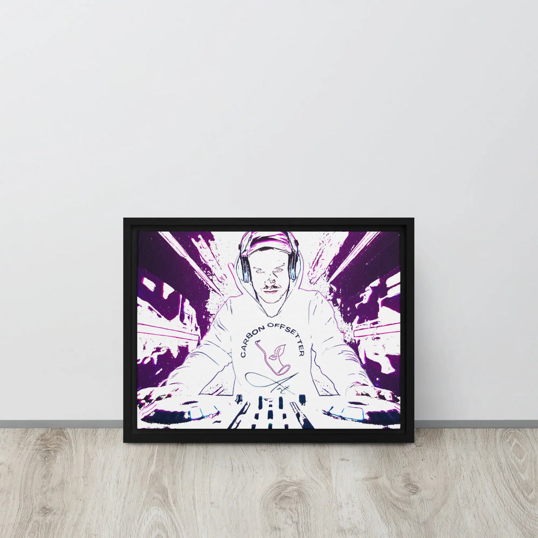 Carbon Offsetter DJ | Framed canvas GeorgeKenny Design