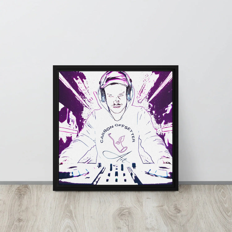 Carbon Offsetter DJ | Framed canvas GeorgeKenny Design