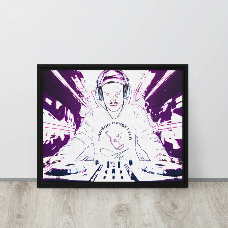 Carbon Offsetter DJ | Framed canvas GeorgeKenny Design