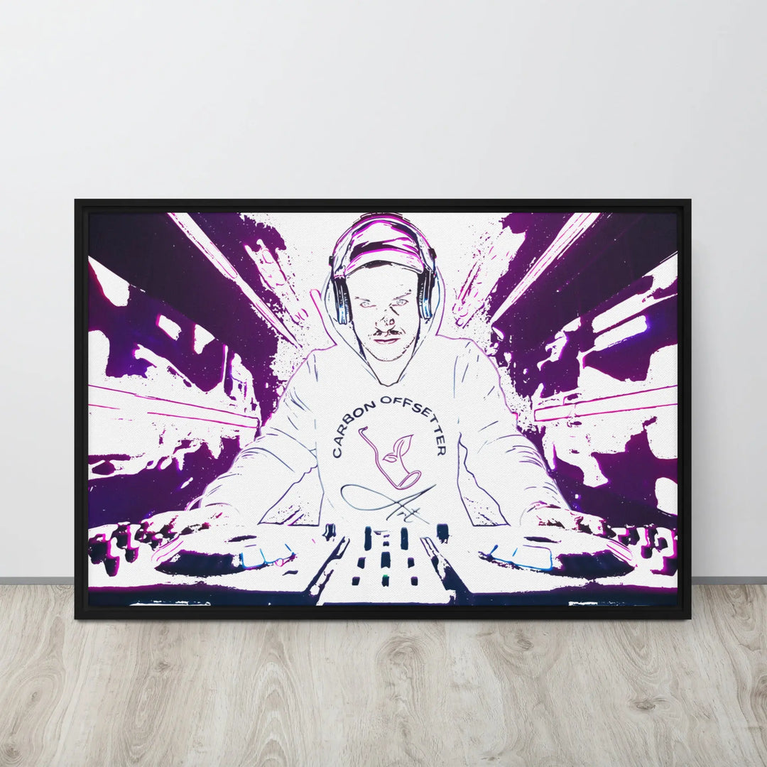 Carbon Offsetter DJ | Framed canvas GeorgeKenny Design