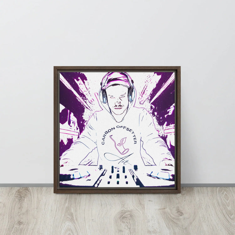 Carbon Offsetter DJ | Framed canvas GeorgeKenny Design