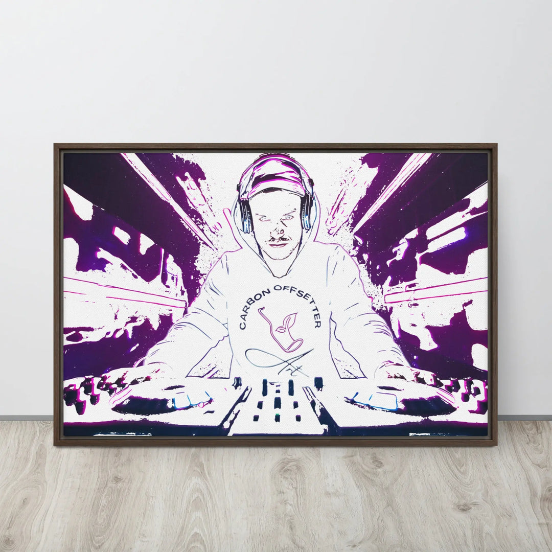 Carbon Offsetter DJ | Framed canvas GeorgeKenny Design