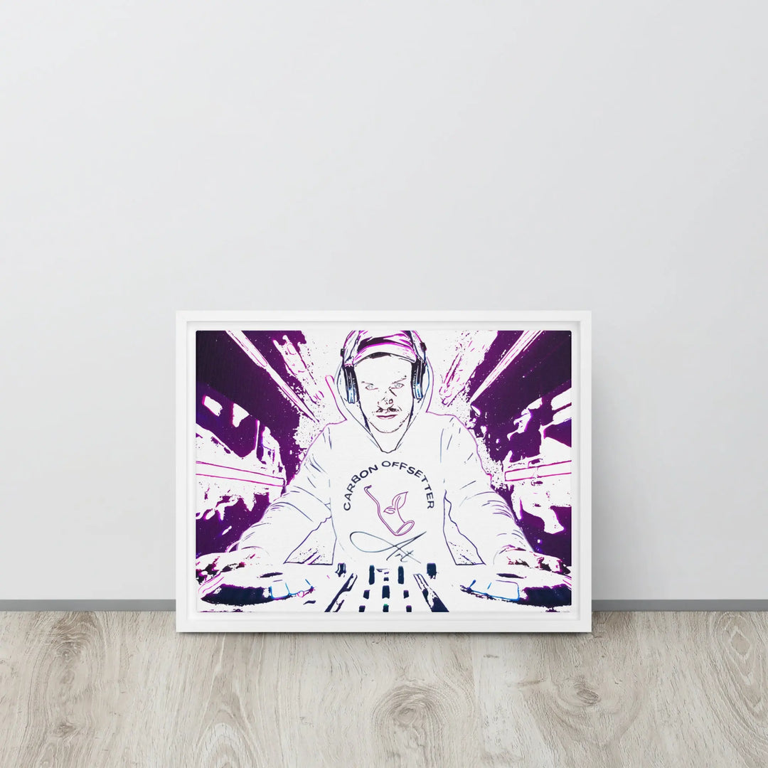 Carbon Offsetter DJ | Framed canvas GeorgeKenny Design