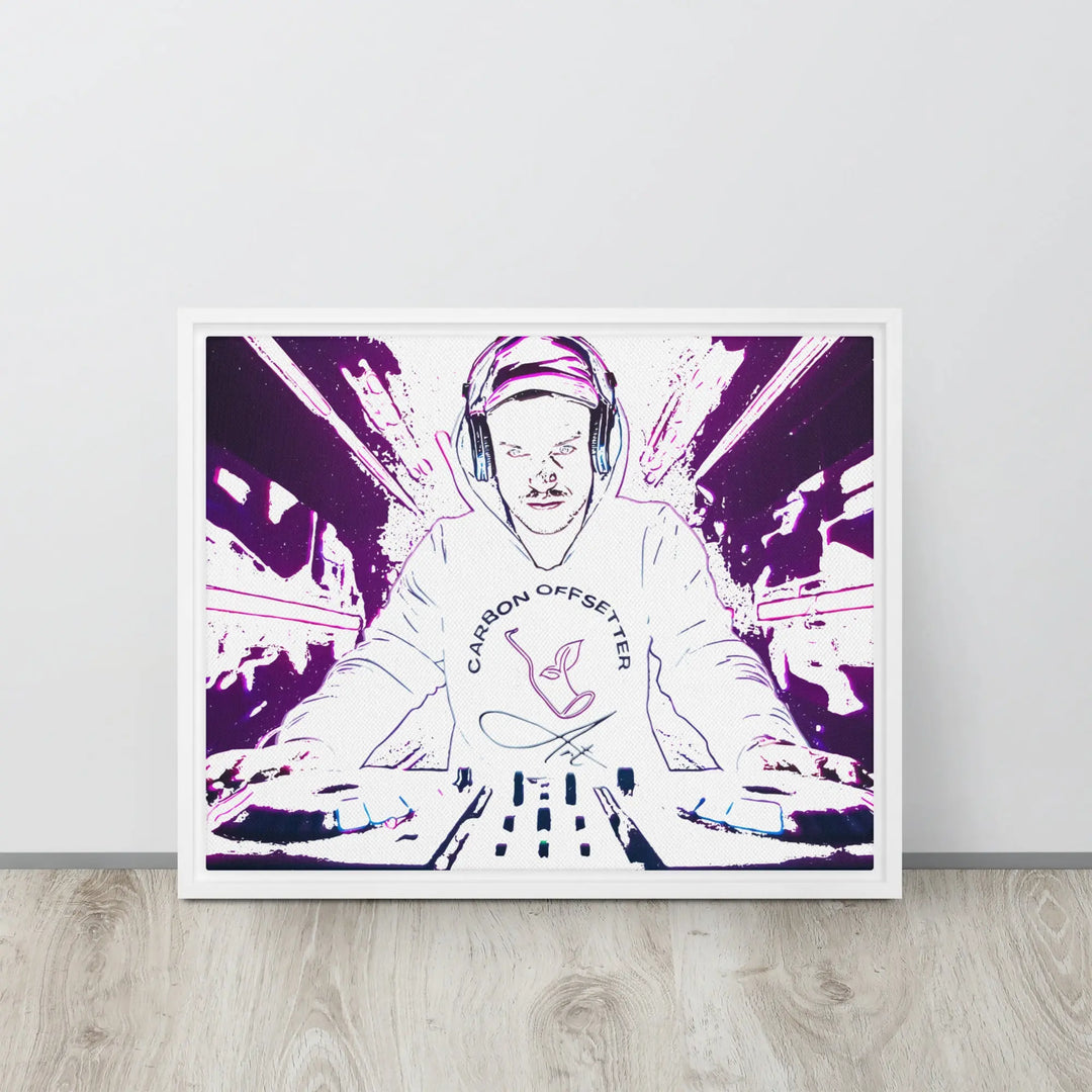 Carbon Offsetter DJ | Framed canvas GeorgeKenny Design