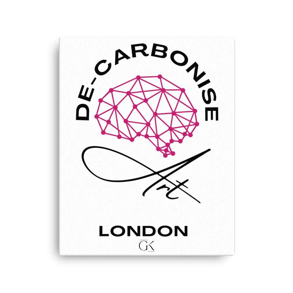 De-Carbonise Mind | Thin canvas | Climate Action Eco-Art GeorgeKenny Design