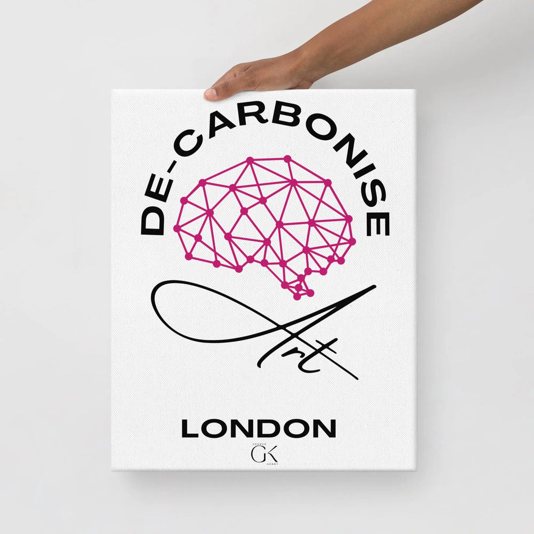 De-Carbonise Mind | Thin canvas | Climate Action Eco-Art GeorgeKenny Design