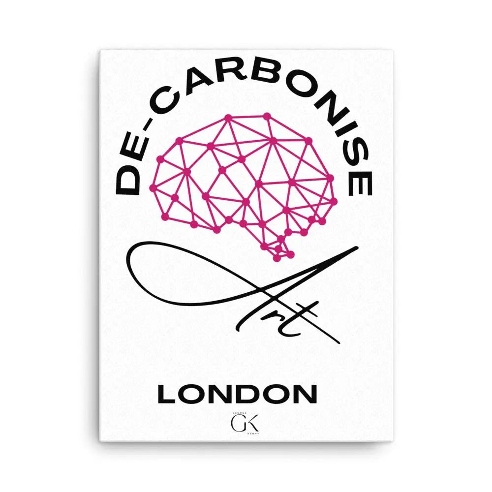 De-Carbonise Mind | Thin canvas | Climate Action Eco-Art GeorgeKenny Design