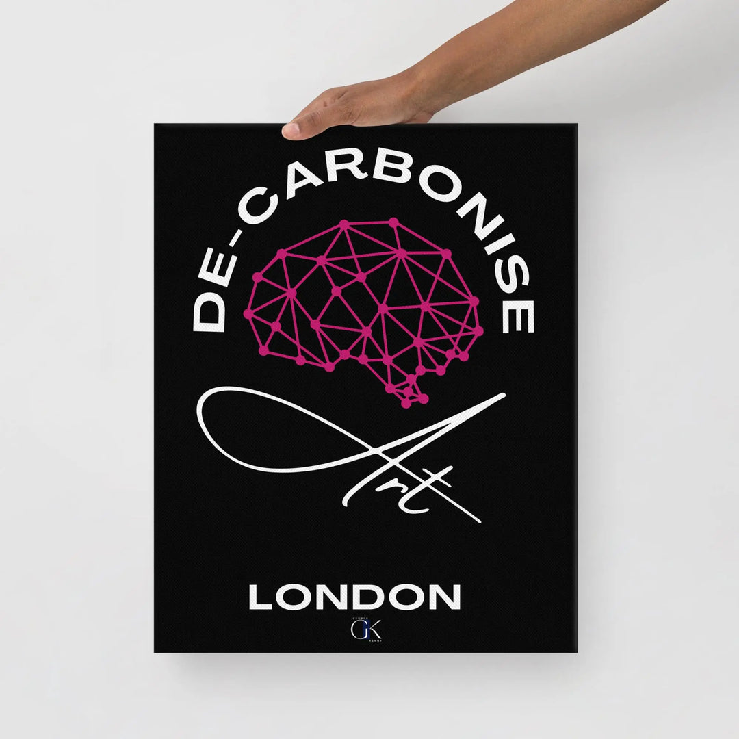 De-Carbonise Mind | Thin canvas | Climate Action Eco-Art GeorgeKenny Design