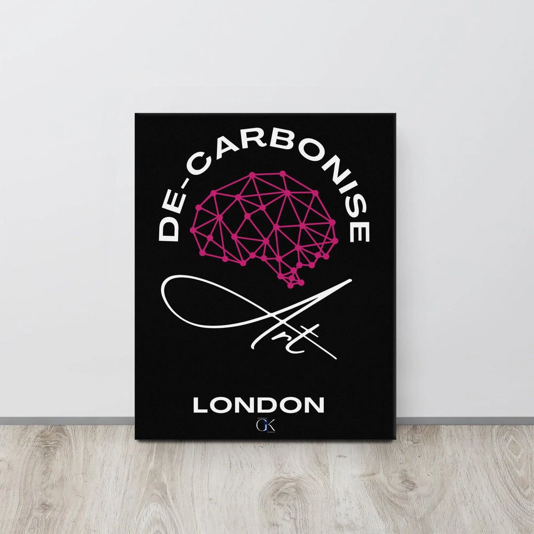 De-Carbonise Mind | Thin canvas | Climate Action Eco-Art GeorgeKenny Design