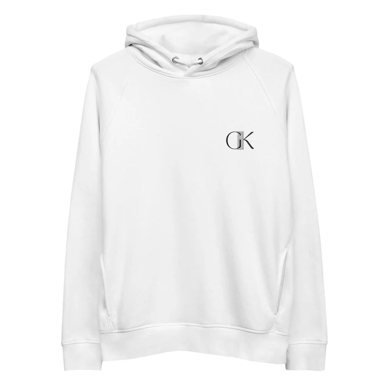 Eco Hero Pullover Hoodie | GK Embroidery | White GeorgeKenny Design