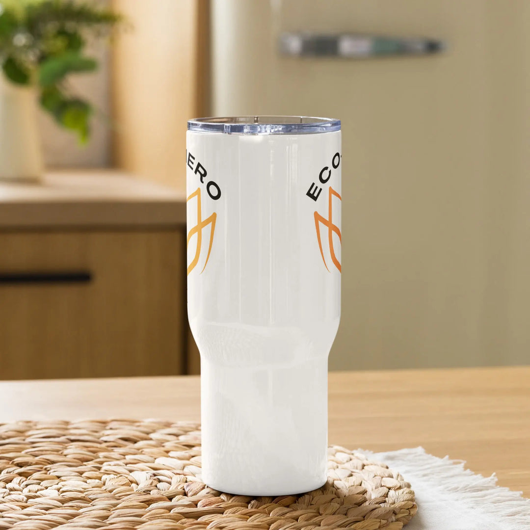 Eco Hero | Travel mug with a handle GeorgeKenny Design