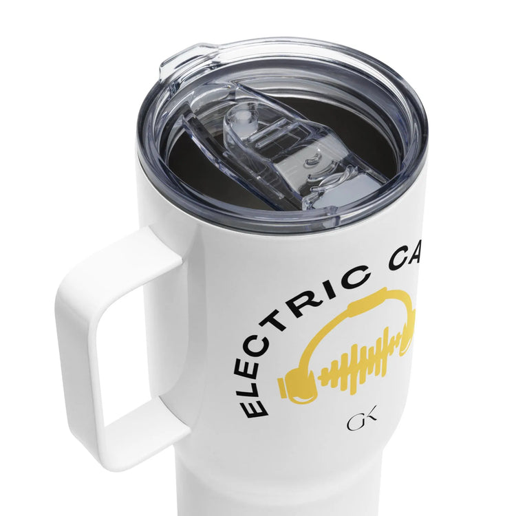 Electric Carbon | Travel mug with a handle GeorgeKenny Design