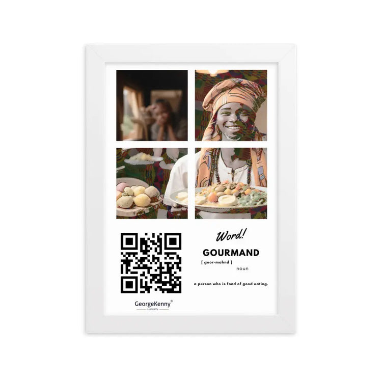 Gourmand | Word Art | Framed Matte Print GeorgeKenny Design