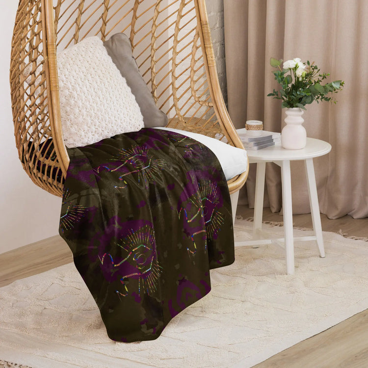 Lounging Meditate | Sherpa blanket GeorgeKenny Design