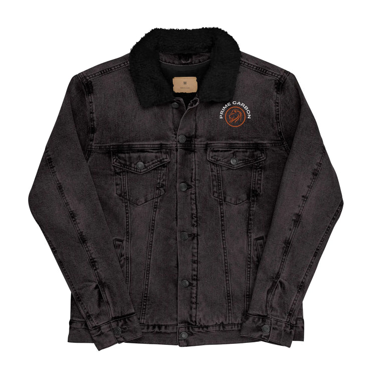 Prime Carbon Embroidered | Denim Sherpa Jacket | Buy 1 Plant 1 GeorgeKenny Design