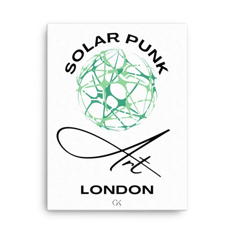 Solar Punk White | Thin canvas | Climate Action Eco-Art GeorgeKenny Design