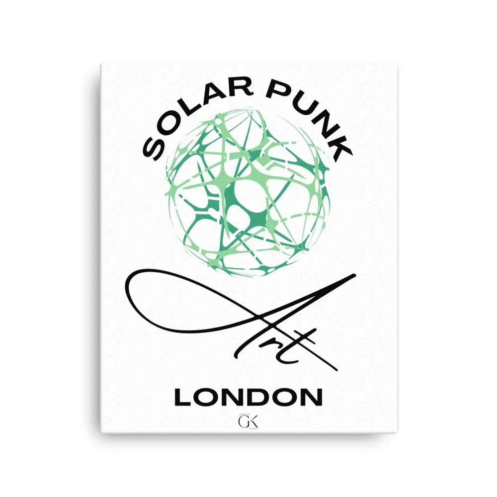 Solar Punk White | Thin canvas | Climate Action Eco-Art GeorgeKenny Design