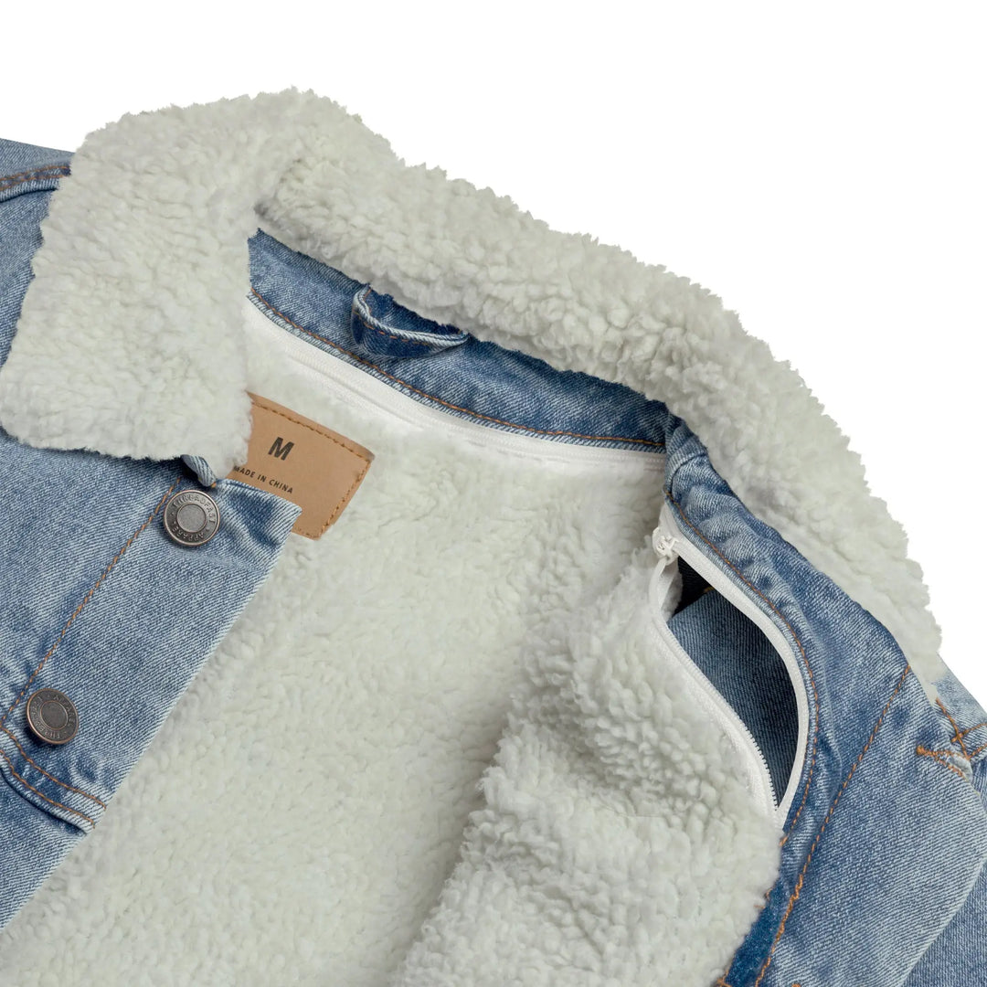 Unisex denim sherpa jacket GeorgeKenny Design