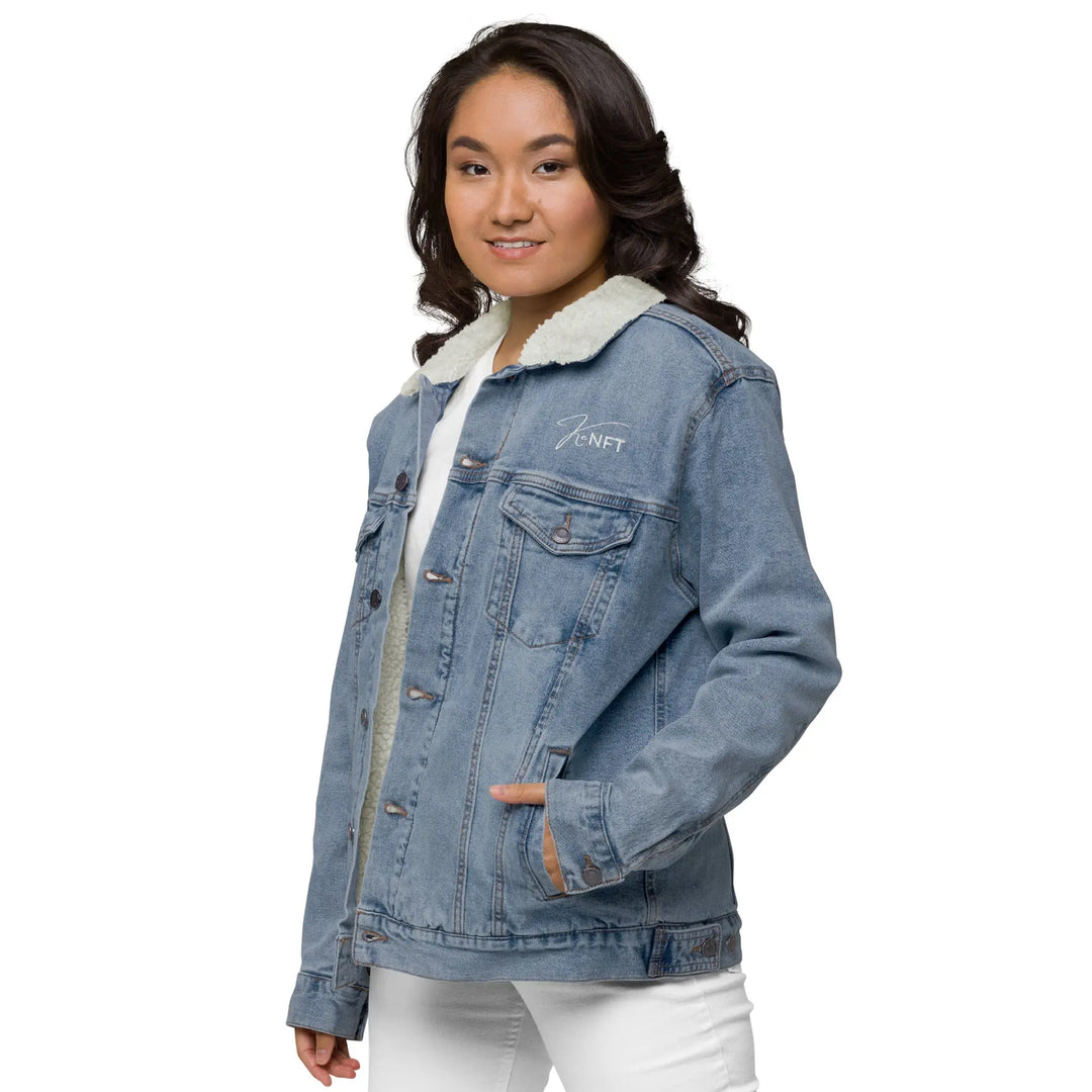 Unisex denim sherpa jacket GeorgeKenny Design