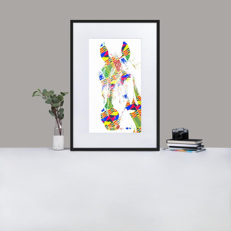 Arabian Horse - Framed Print with Mat - African Inspired - GeorgeKenny Design