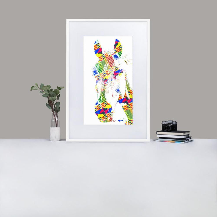 Arabian Horse - Framed Print with Mat - African Inspired - GeorgeKenny Design