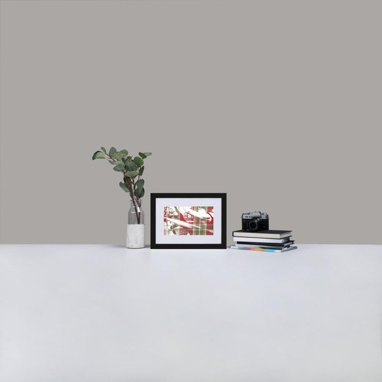 Ballet Practice- Framed Print with Mat - Balmoral Check - GeorgeKenny Design