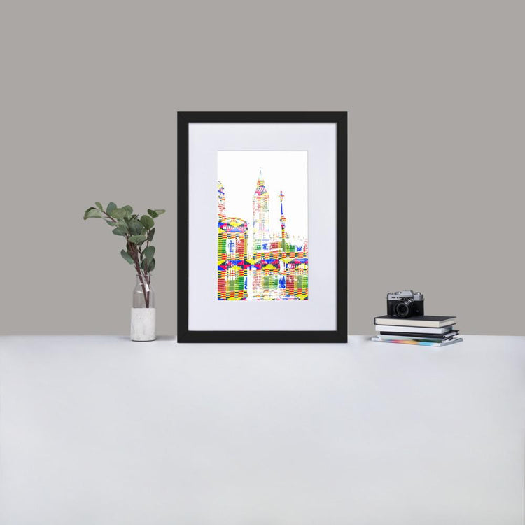 Big Ben London - Framed Print With Mat - African Inspired - GeorgeKenny Design