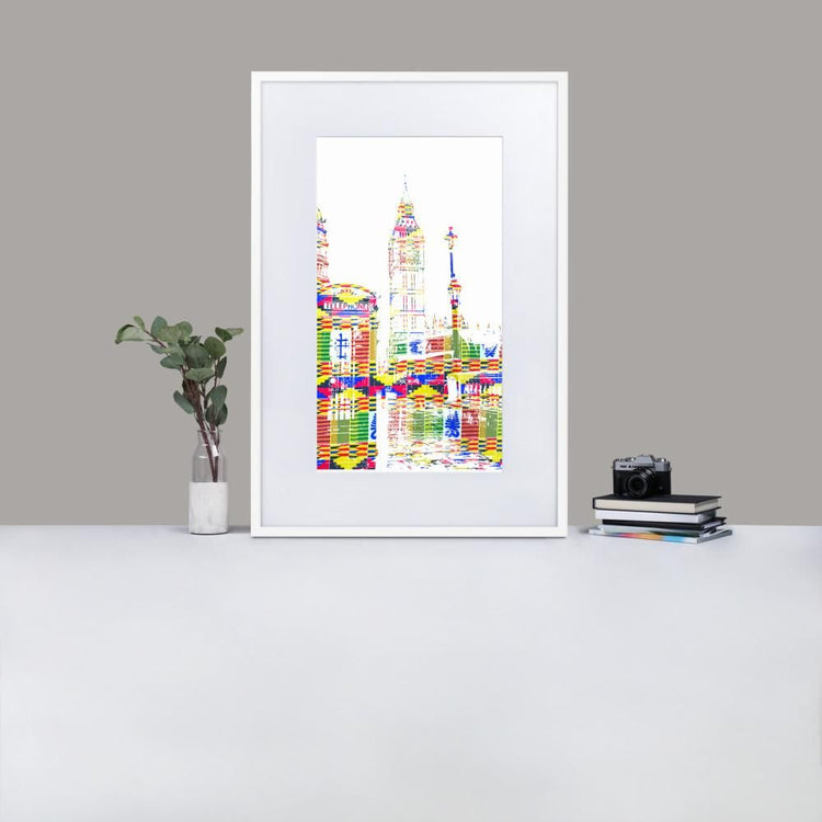 Big Ben London - Framed Print With Mat - African Inspired - GeorgeKenny Design