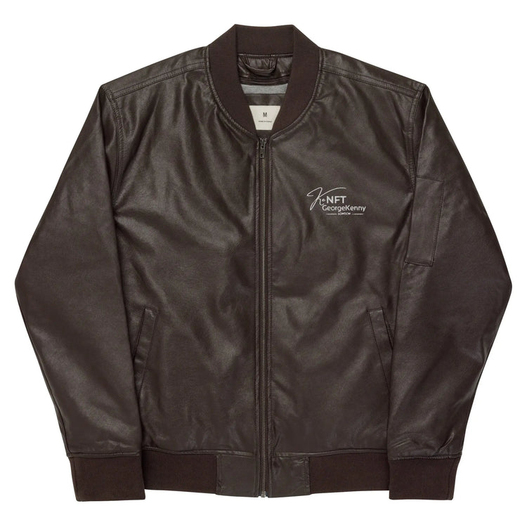 Brown Leather Bomber Jacket GeorgeKenny Design