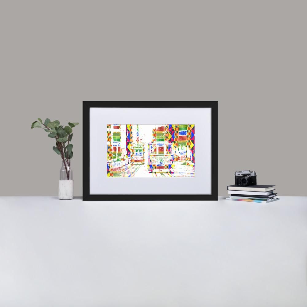 Cable Cars San Francisco - Framed Print with Mat - African Inspired - GeorgeKenny Design