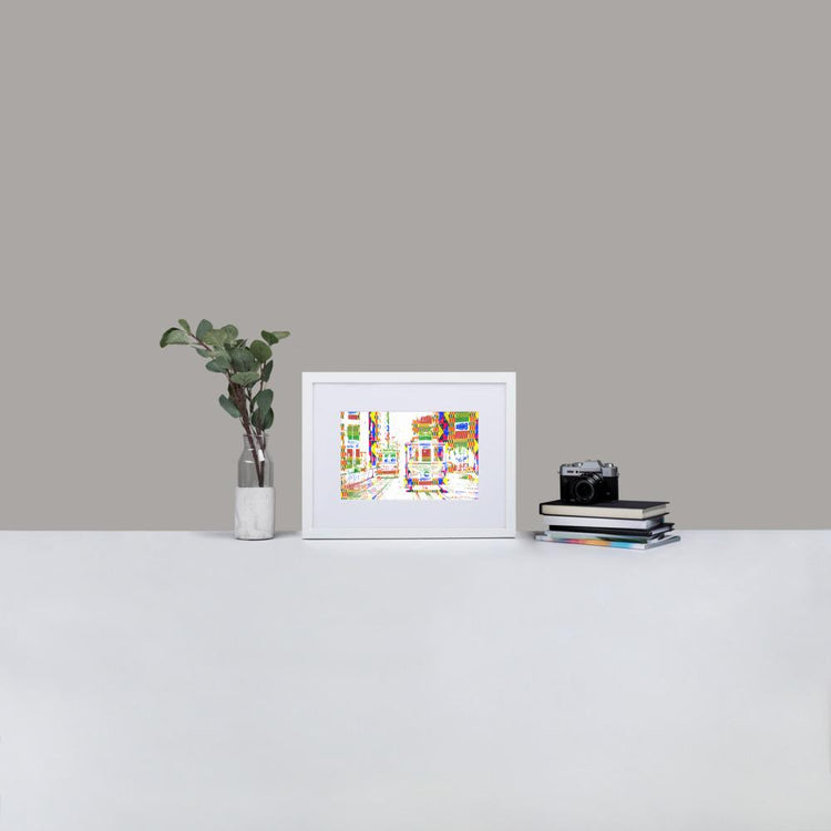 Cable Cars San Francisco - Framed Print with Mat - African Inspired - GeorgeKenny Design