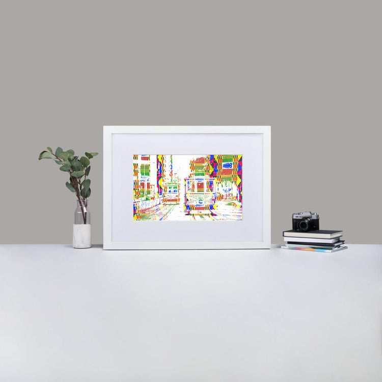 Cable Cars San Francisco - Framed Print with Mat - African Inspired - GeorgeKenny Design