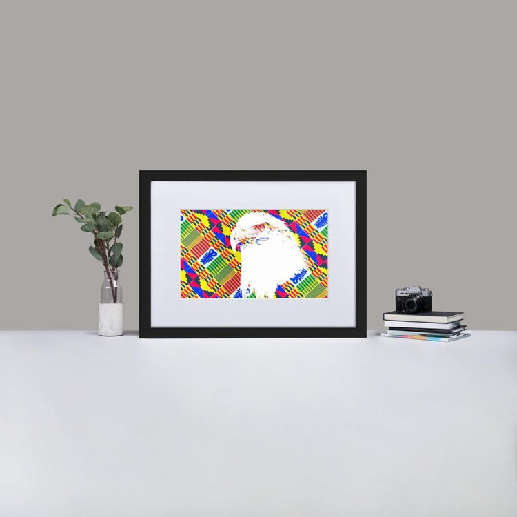 Eagle - Framed Print with Mat - African Inspired - GeorgeKenny Design