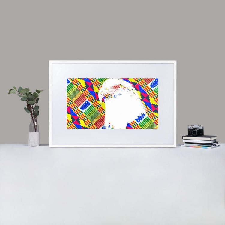 Eagle - Framed Print with Mat - African Inspired - GeorgeKenny Design