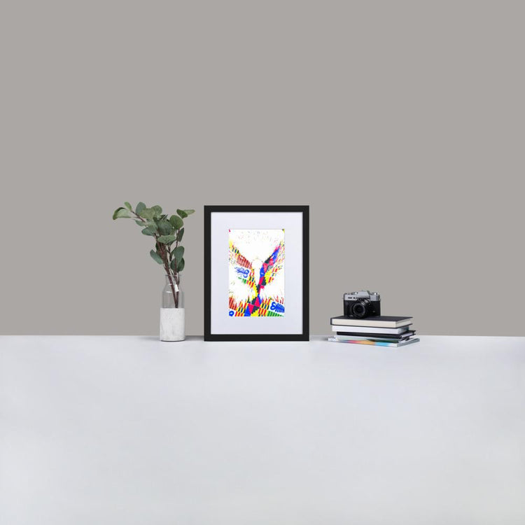 Eagle Eyes - Framed Print with Mat - African Inspired - GeorgeKenny Design