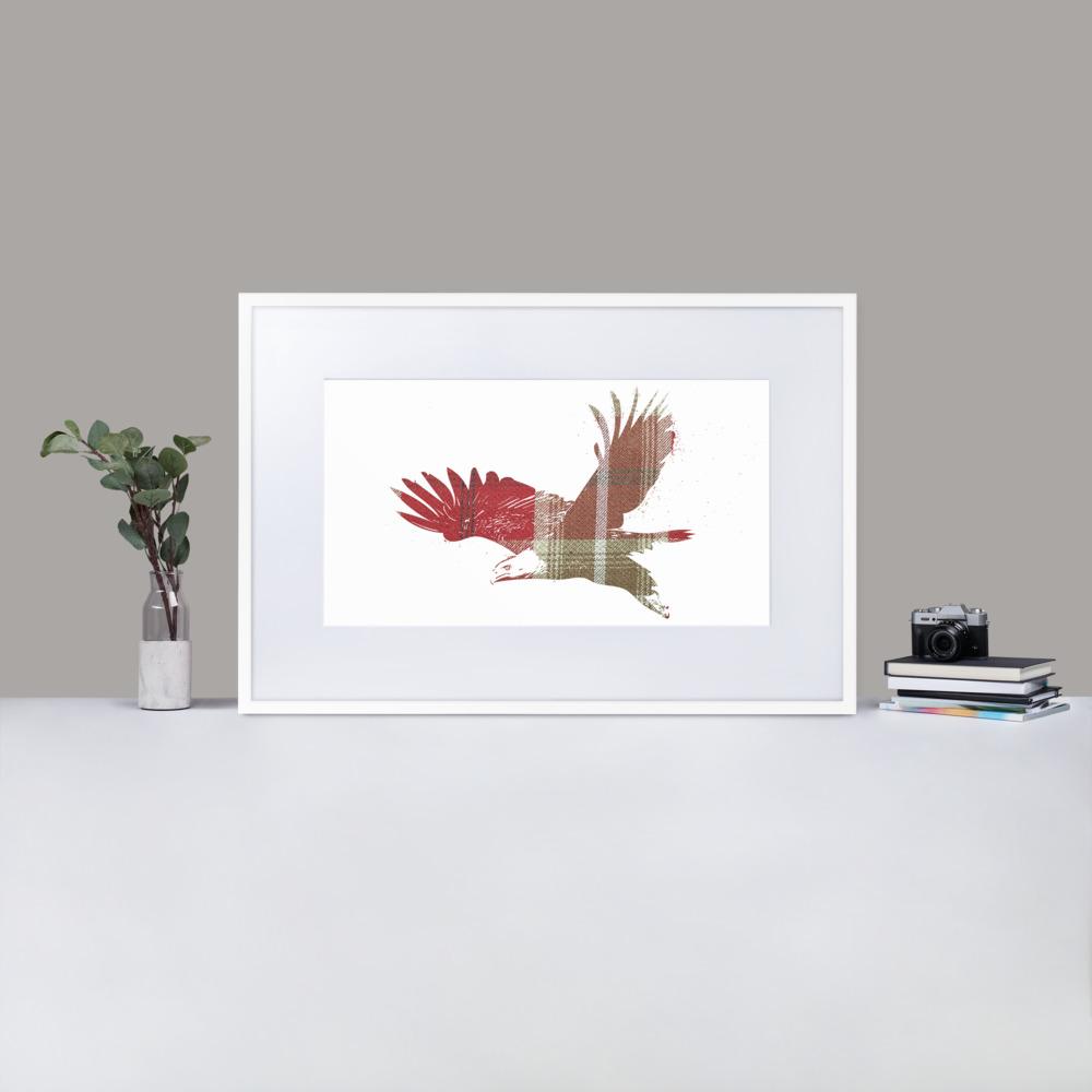 Flight - Framed Print with Mat - Balmoral Check - GeorgeKenny Design