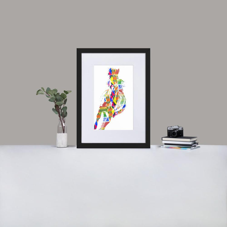 Gallop- Framed Print with Mat - African Inspired - GeorgeKenny Design