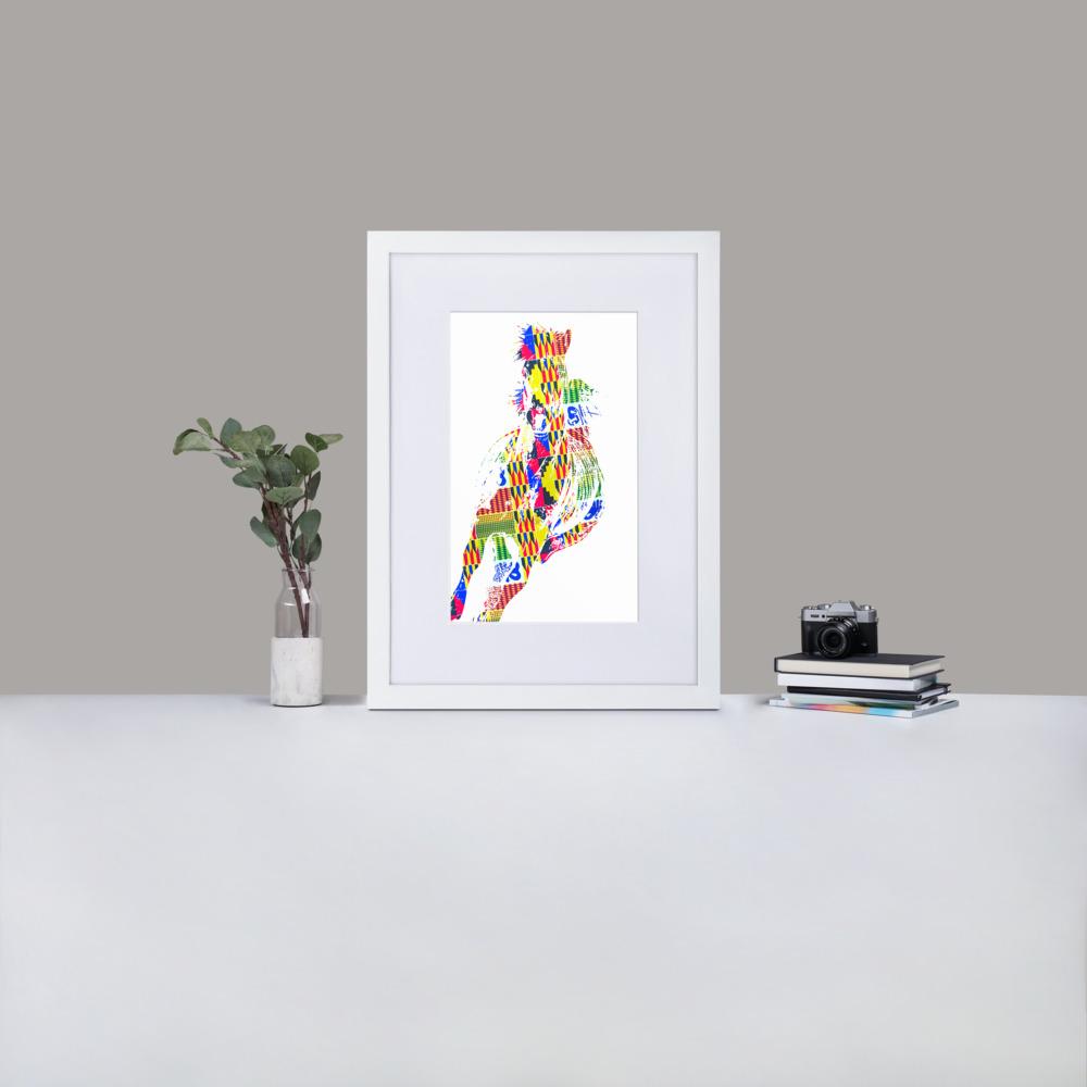 Gallop- Framed Print with Mat - African Inspired - GeorgeKenny Design