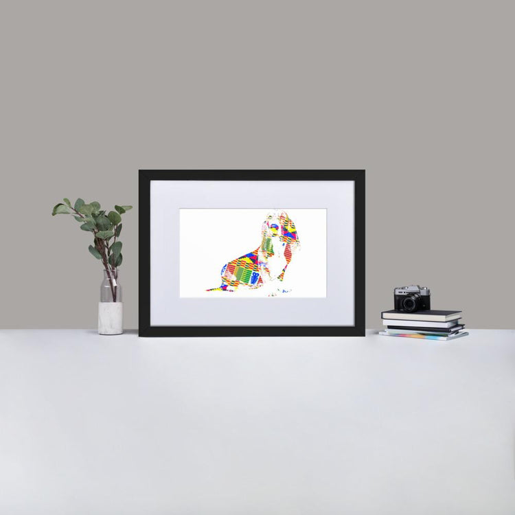 Gaze of Friendship - Framed Print with Mat - African Inspired - GeorgeKenny Design