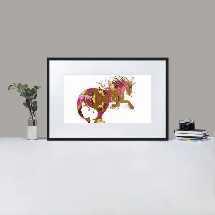 Inner Animal Essence - Equine Mind - Framed Print with Mat - BP6 - GeorgeKenny Design