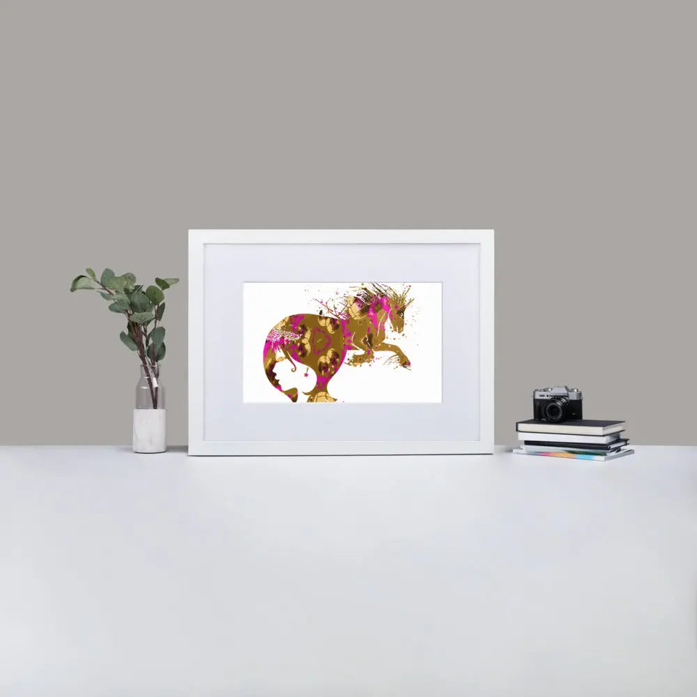 Inner Animal Essence - Equine Mind - Framed Print with Mat - BP6 - GeorgeKenny Design