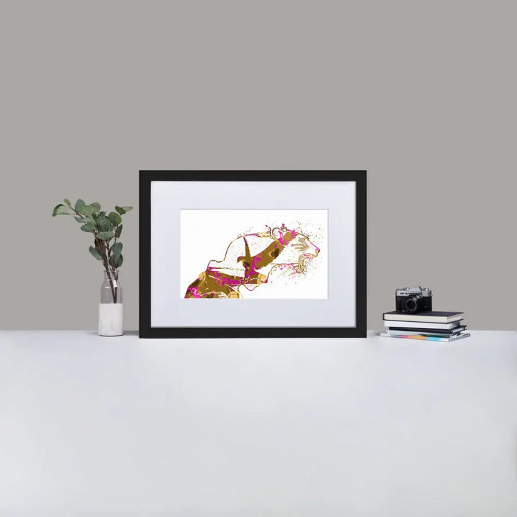 Inner Animal Essence - Flight of the Tiger - Framed Print with Mat - BP6 - GeorgeKenny Design