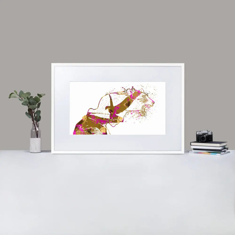 Inner Animal Essence - Flight of the Tiger - Framed Print with Mat - BP6 - GeorgeKenny Design