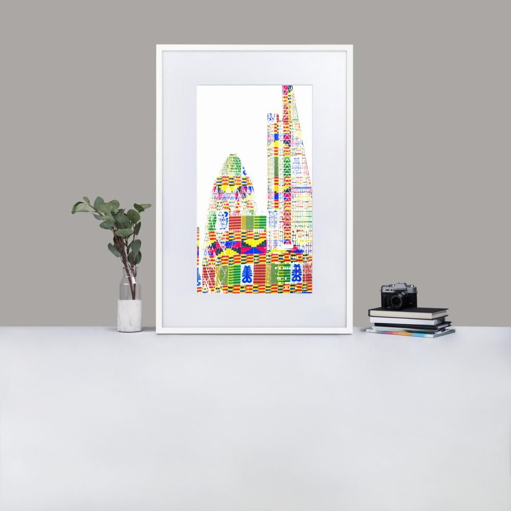 Leadenhall London - Framed Print with Mat - African Inspired - GeorgeKenny Design