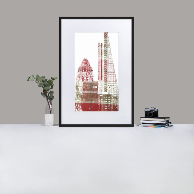 Leadenhall London - Framed Print with Mat - Balmoral Check - GeorgeKenny Design