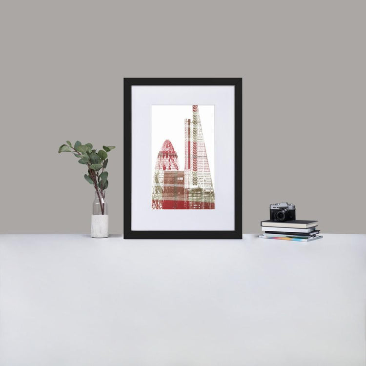 Leadenhall London - Framed Print with Mat - Balmoral Check - GeorgeKenny Design