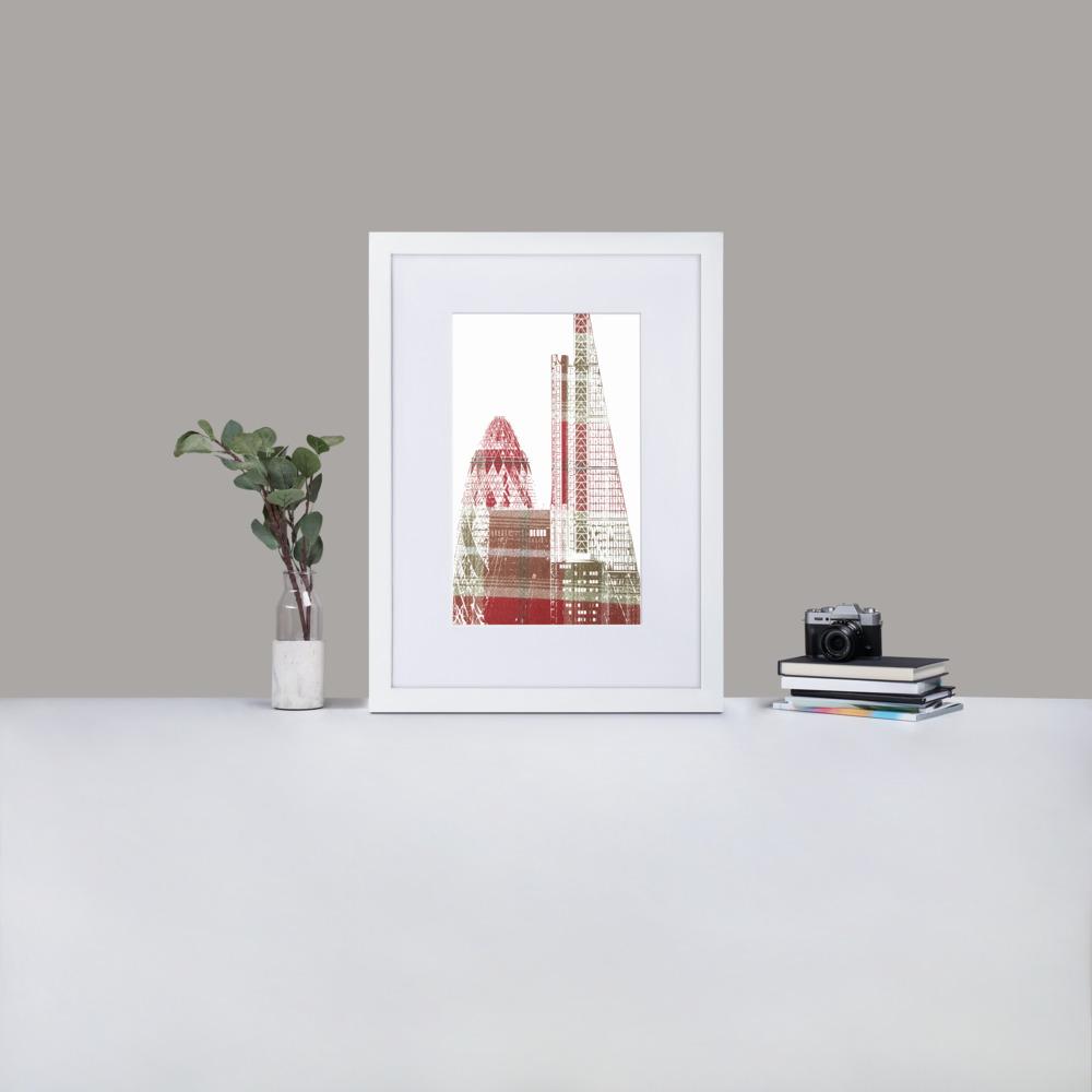 Leadenhall London - Framed Print with Mat - Balmoral Check - GeorgeKenny Design