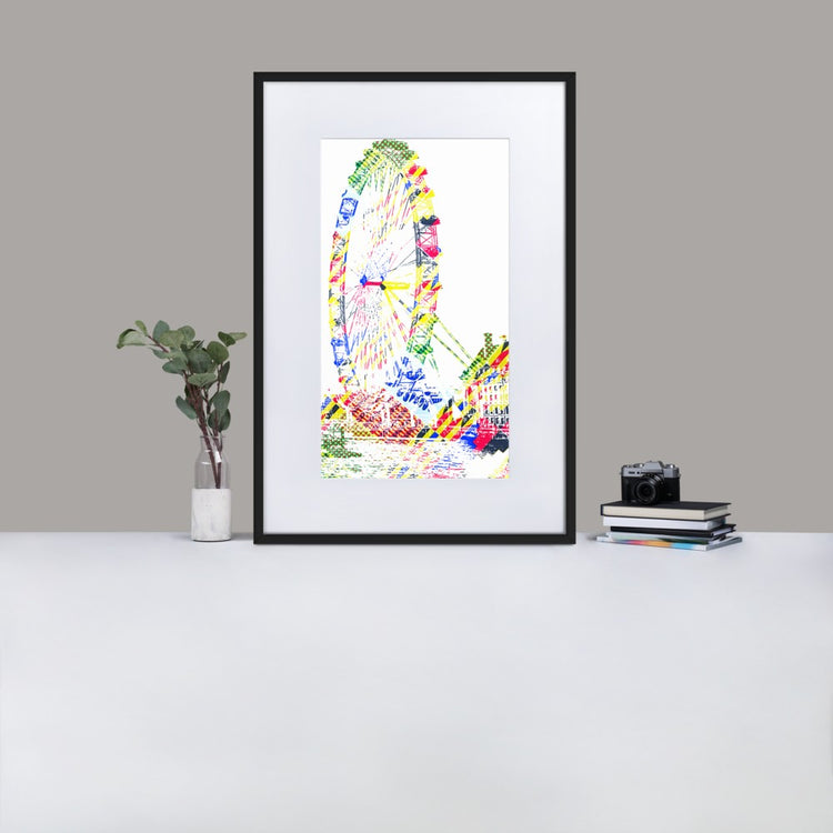 London Eye - Framed Print with Mat - African Inspired - GeorgeKenny Design